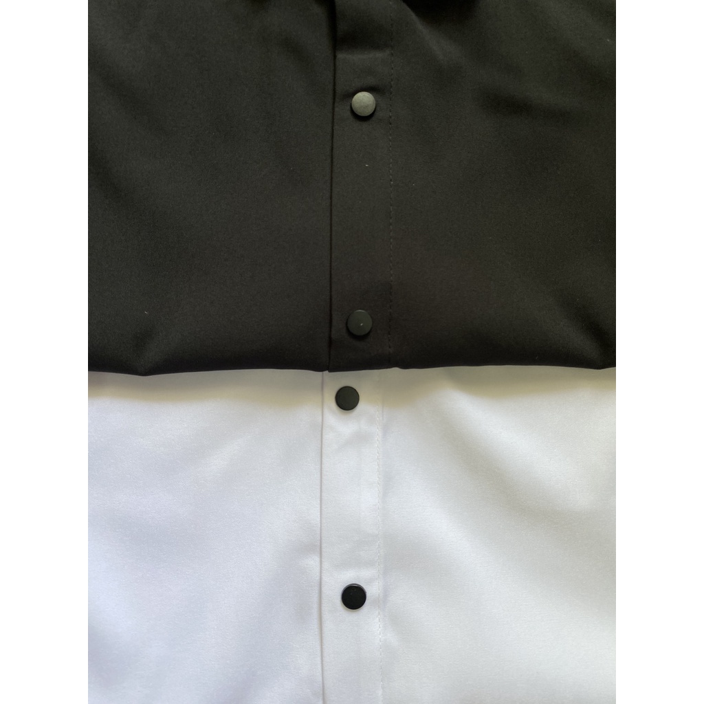 Áo Sơ Mi tay ngắn Đen Trắng Nam Nút Bấm Co Giãn Form Body Vải Siêu Chất Siêu Đẹp Size M->5xl cho 40 đến 75kg