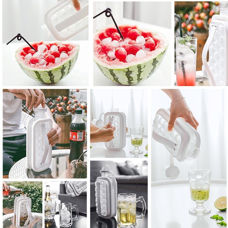 Bình làm nước đá hình quả bóng 2 trong 1 tiện dụng cao cấp