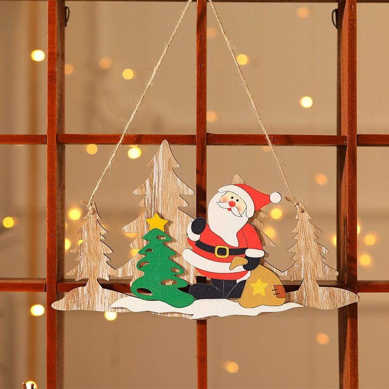 Treo cửa gỗ Kẻ du hành Giáng sinh Merry Christmas
