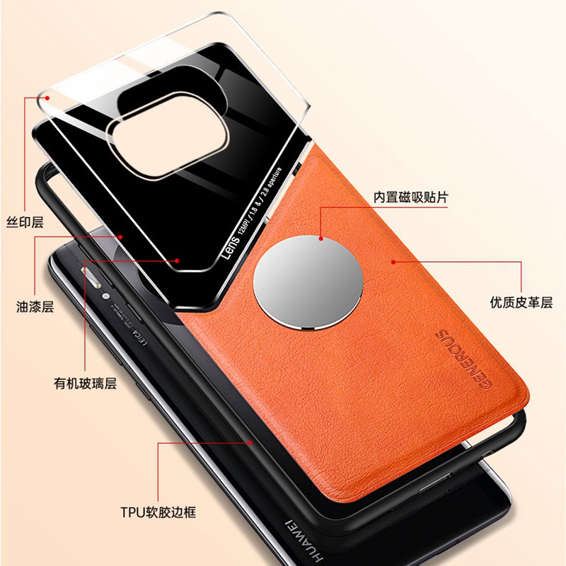 Ốp Điện Thoại PC Cứng Phối Da Viền TPU Mềm Mặt Kính Từ Tính Chất Lượng Cao Cho Xiaomi Poco X3 NFC Pro Pocophone X2 F2 Pro