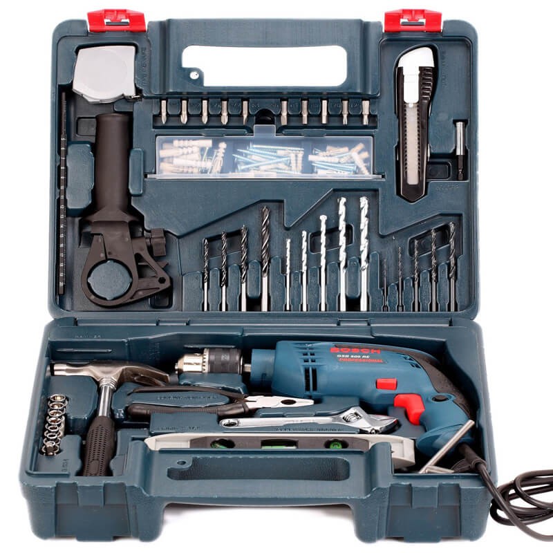 Máy khoan động lực Bosch GSB 550 SET (Bộ phụ kiện 100 món)