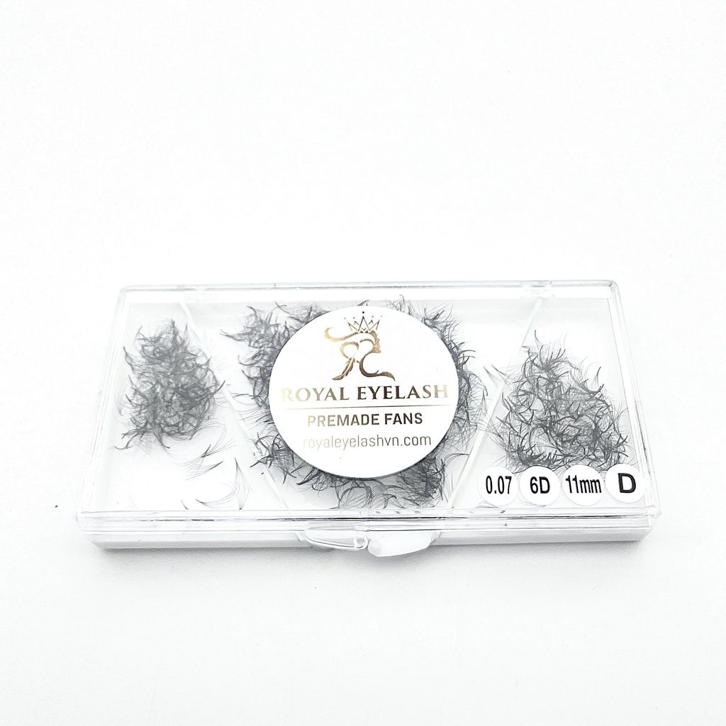 Mi Fans Sẵn 6D ROYAL EYELASH Lông Chồn Cao Cấp / 500 - 1000 fans / C,CC,D / 0.07
