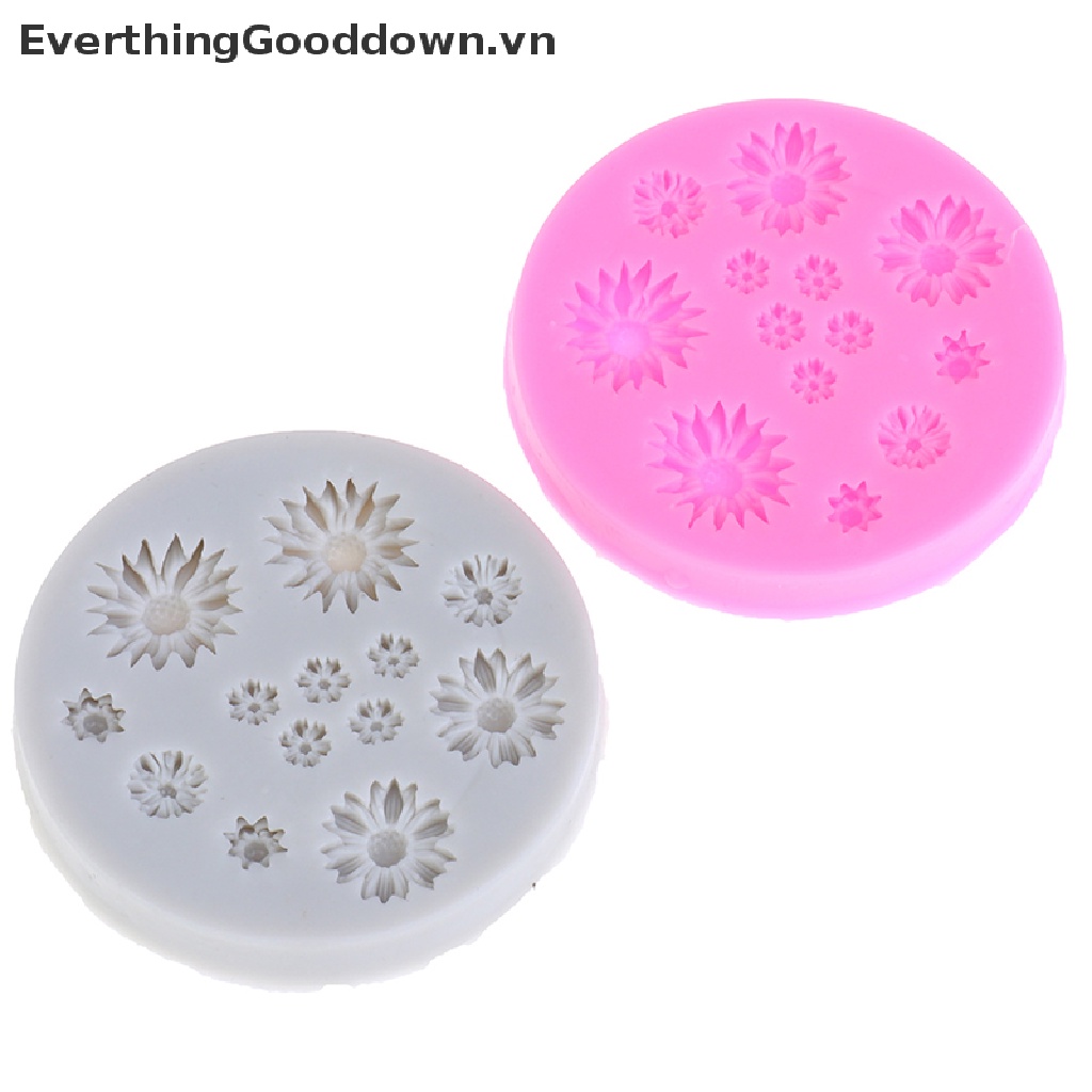 Khuôn Silicone Tạo Hình Hoa Cúc Trang Trí Bánh