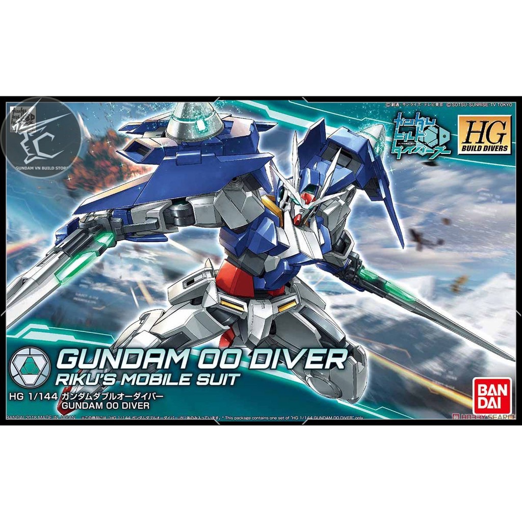 MÔ HÌNH LẮP RÁP HG 1/144 GUNDAM 00 DIVER HGBD GUNDAM BANDAI BUILD DIVER