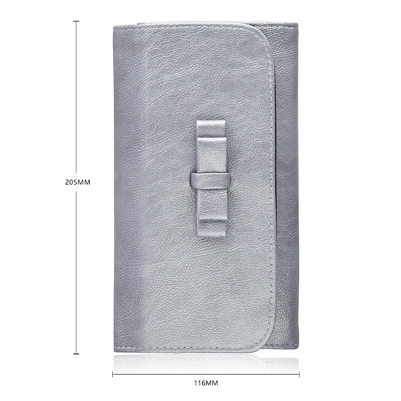 (Hàng Mới Về) Túi Da Pu Đựng Cọ Trang Điểm Chuyên Nghiệp Có Khóa Kéo Tiện Dụng