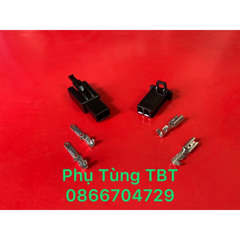 Bộ jack 2P 2.8 đen (1 bịch 10 bộ)