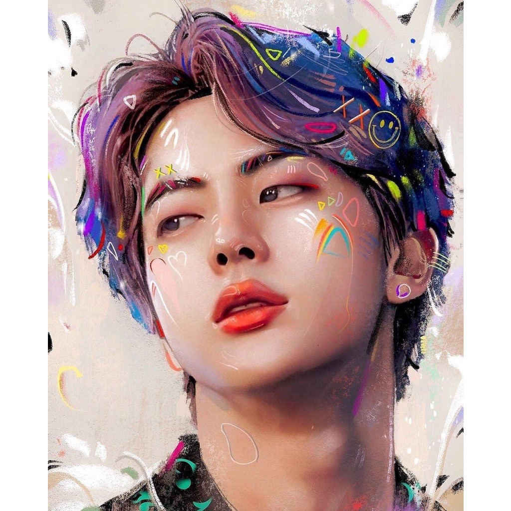 Tranh Tô Màu Số Hóa BTS KHUNG 40*50