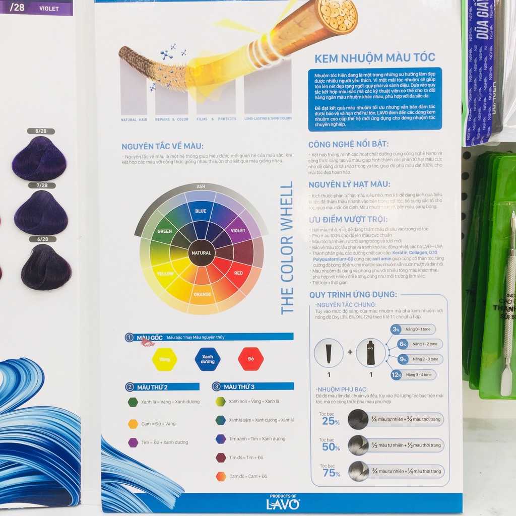 Kem nhuộm tóc LAVOX Collagen 3D hàng chính hãng công ty Việt Nam