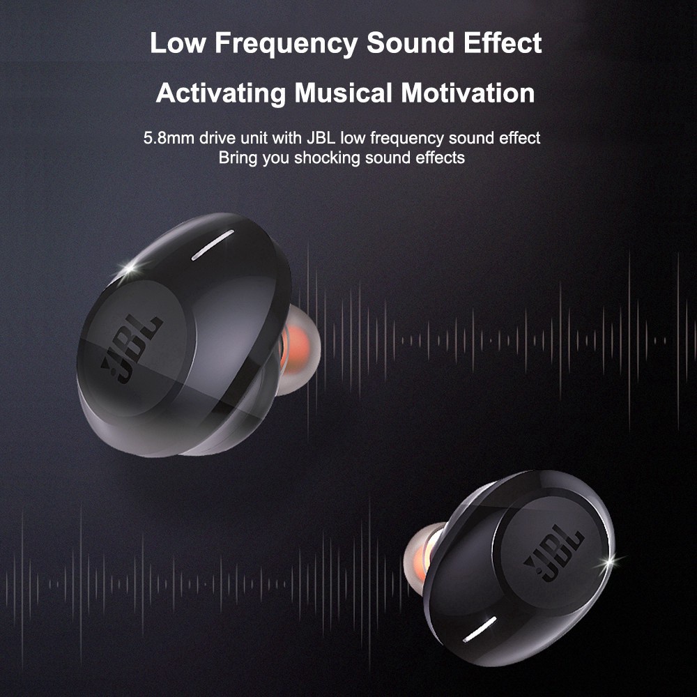 Tai Nghe Bluetooth Không Dây JBL T120 TWS 120TWS Âm Thanh Bass Tích Hợp Mic