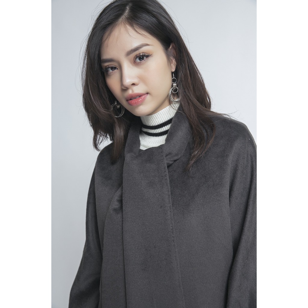 Áo khoác nữ dài tay cổ cách điệu IVY moda MS 71M4094
