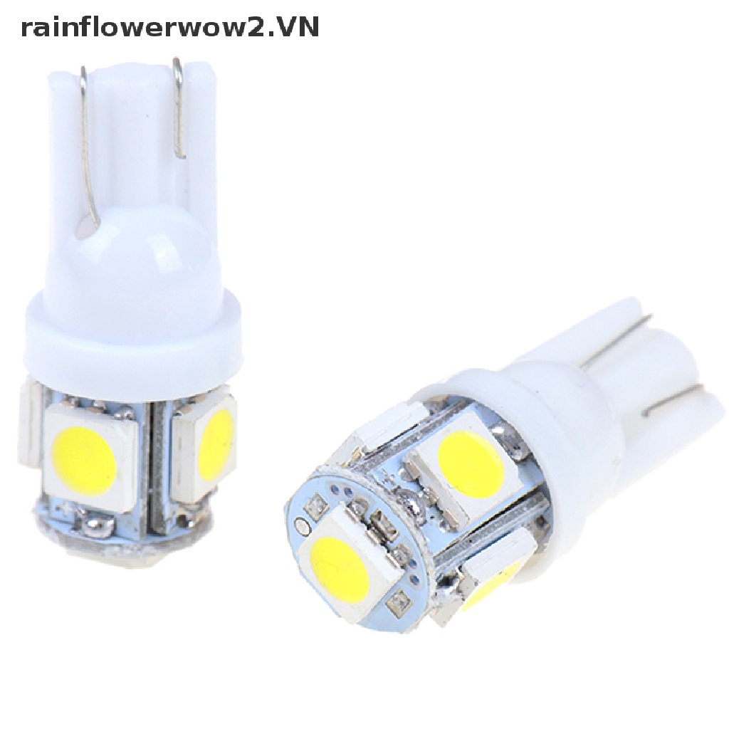 Bộ 10 Đèn LED T10 Wedge 5-SMD 5050 5W5 Ánh Sáng Trắng Chuyên Dụng