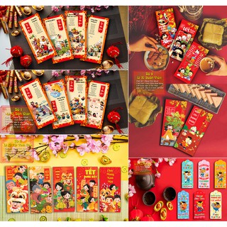 Bộ 100 Lì Xì Tết ( Chia Đều Các Mẫu )