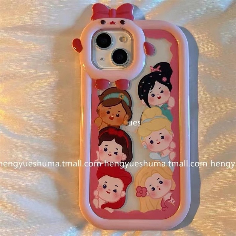 Ốp Điện Thoại Dẻo Trong Suốt Họa Tiết Hoạt Hình Cô Gái Dễ Thương Cho iPhone 14 13 12 11 Pro Max X XS XR 7 8 14 Plus 2023