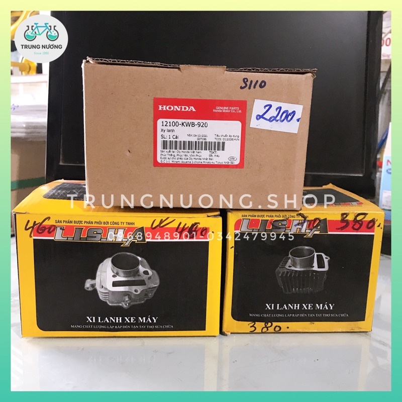 Bộ hơi (xi lanh) xe máy Wave/Cúp 70/ Dream100 - L.I.S.H.A , xe Wave S110 - Honda