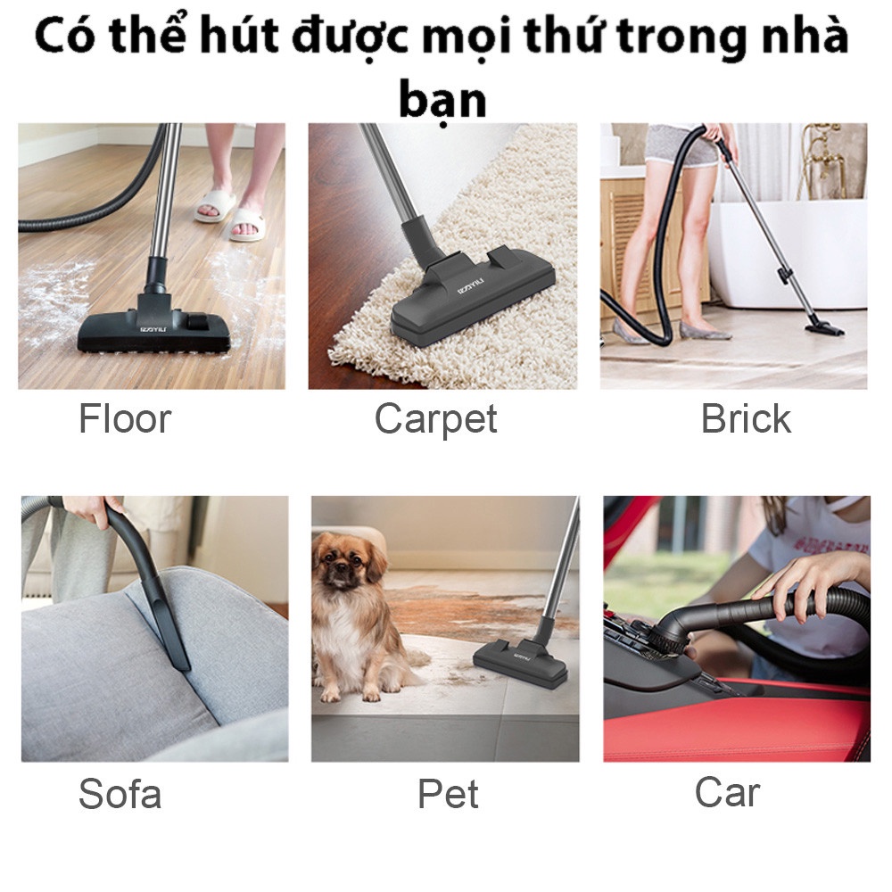 Máy Hút Bụi Công Nghiệp Yili Elictric Hút Thổi 2 Chiều Công Suất Lớn Dung Tích 12L – Hút Khô, Hút Nước Siêu Sạch