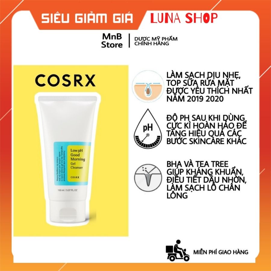 Sữa Rửa Mặt Cosrx Low PH Good Morning Gel Cleanser Dạng Gel Chiết Từ Dầu Cây Trà | BigBuy360 - bigbuy360.vn