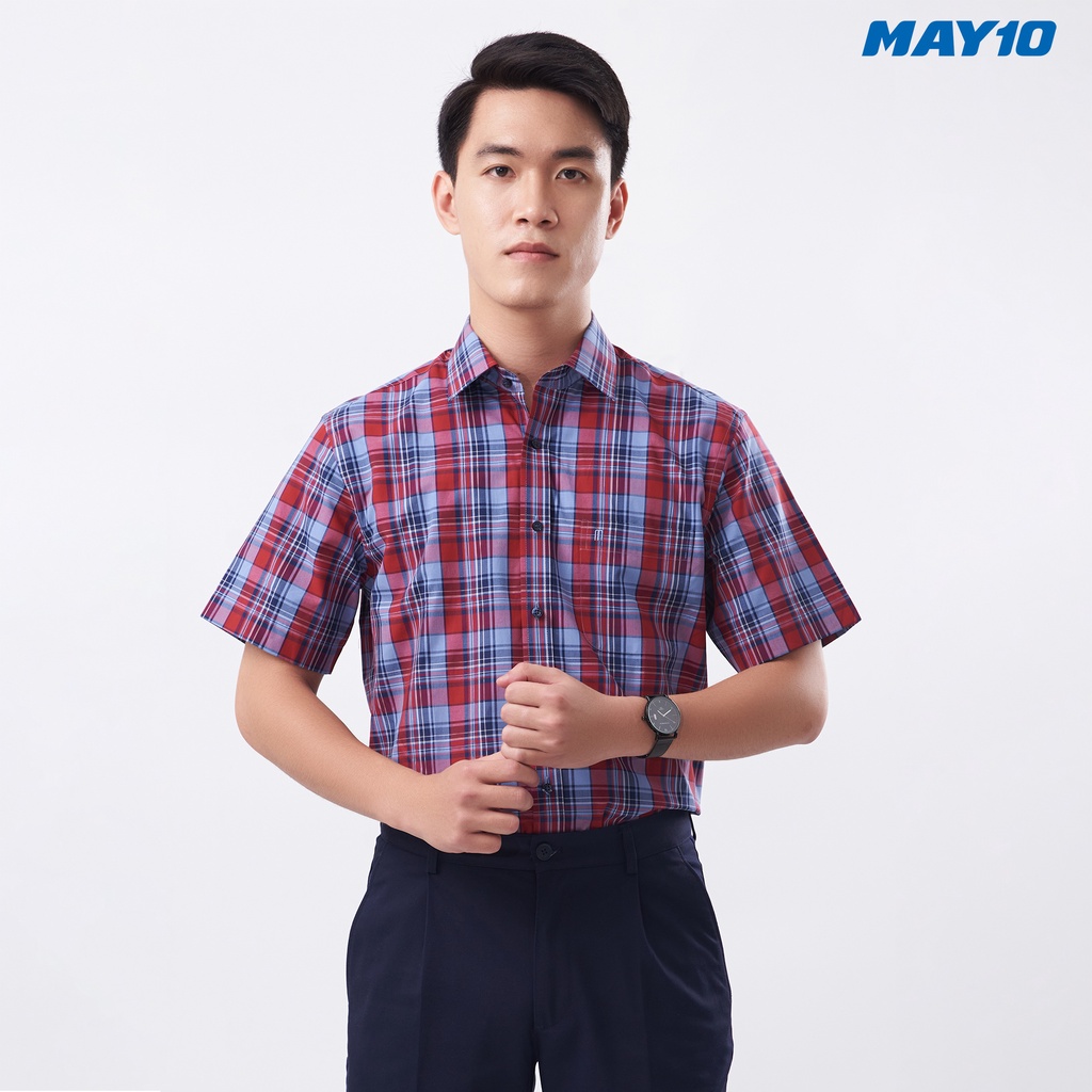 Áo sơ mi nam cộc tay May 10 form Regular mã 010121142LT MK326