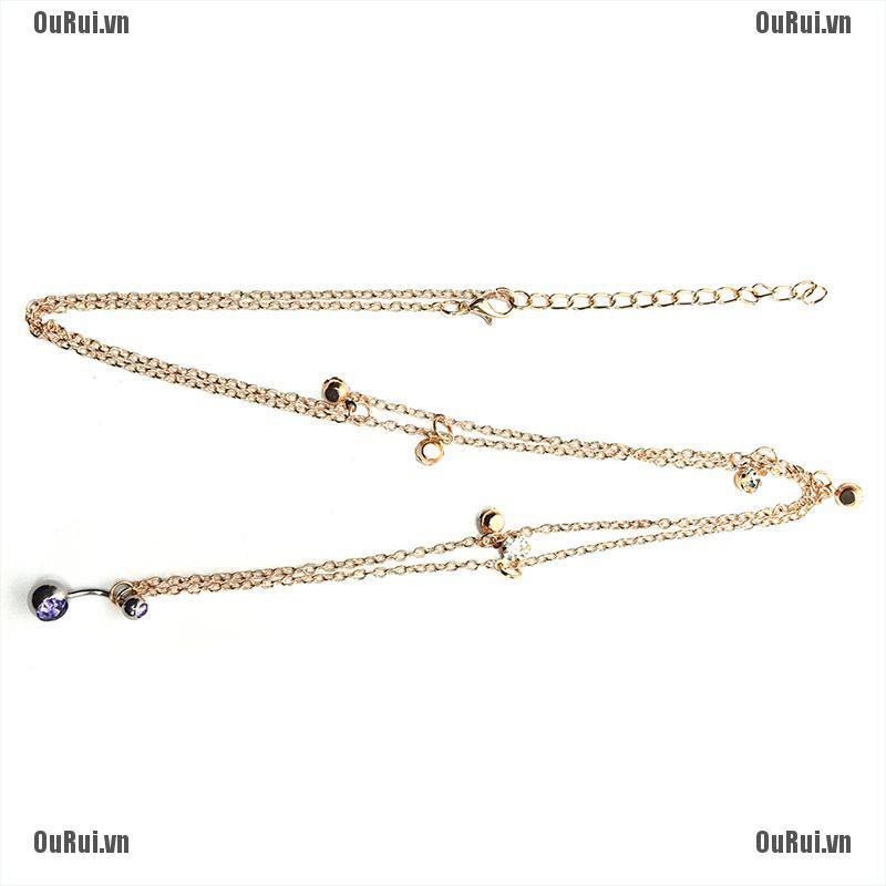 Khuyên Rốn Đính Hạt Pha Lê Dễ Thương Thời Trang Cho Nữ