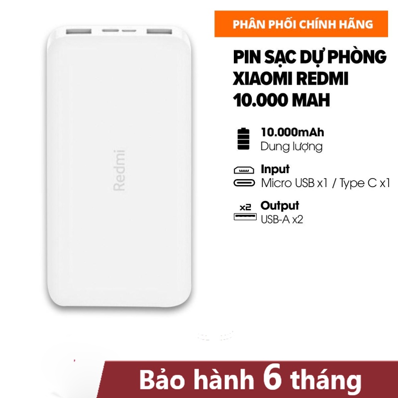 Pin Sạc Dự Phòng 10.000mAh 20.000mAh Xiaomi Redmi - Bảo Hành 12T Chính Hãng