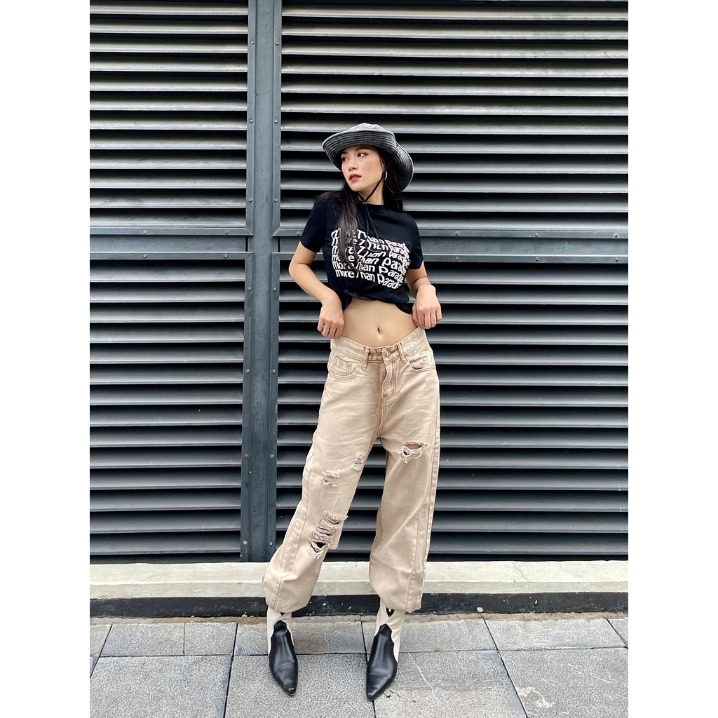 Áo Croptop cộc tay  MORETHAN