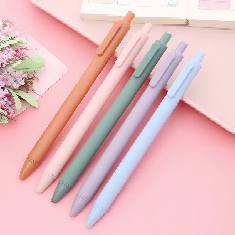 Bút Mực Nước Dạng Nén Màu Đen Macaron 0.5MM