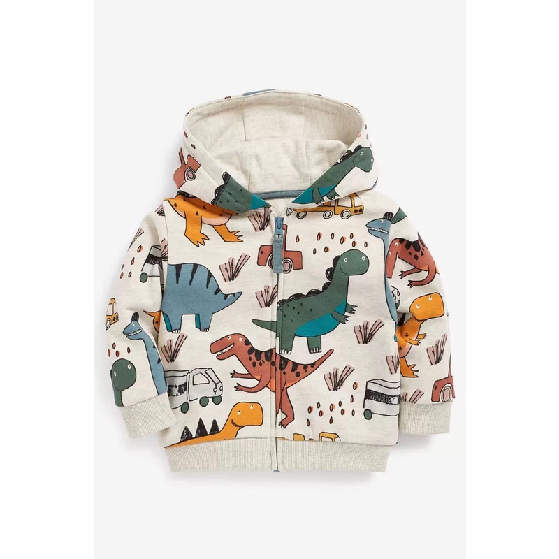 🎀🎀 ÁO KHOÁC NỈ DA CÁ MALWEE HÌNH KHỦNG LONG Ô TÔ BÉ TRAI