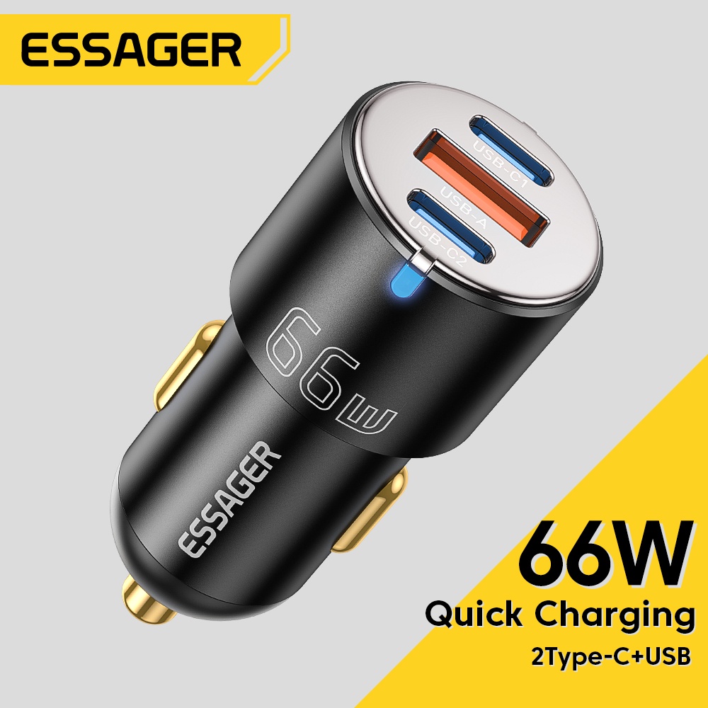 Essager Cốc Sạc Nhanh usb Loại c Cho Xe Hơi ip 13 12 xiaomi samsung pd3.0 qc3.0 | BigBuy360 - bigbuy360.vn