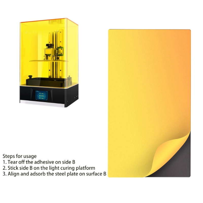 Tấm thép resin 3D nâng cấp linh hoạt cho máy in DLP/SLA 3D Size 7.95x5.0in