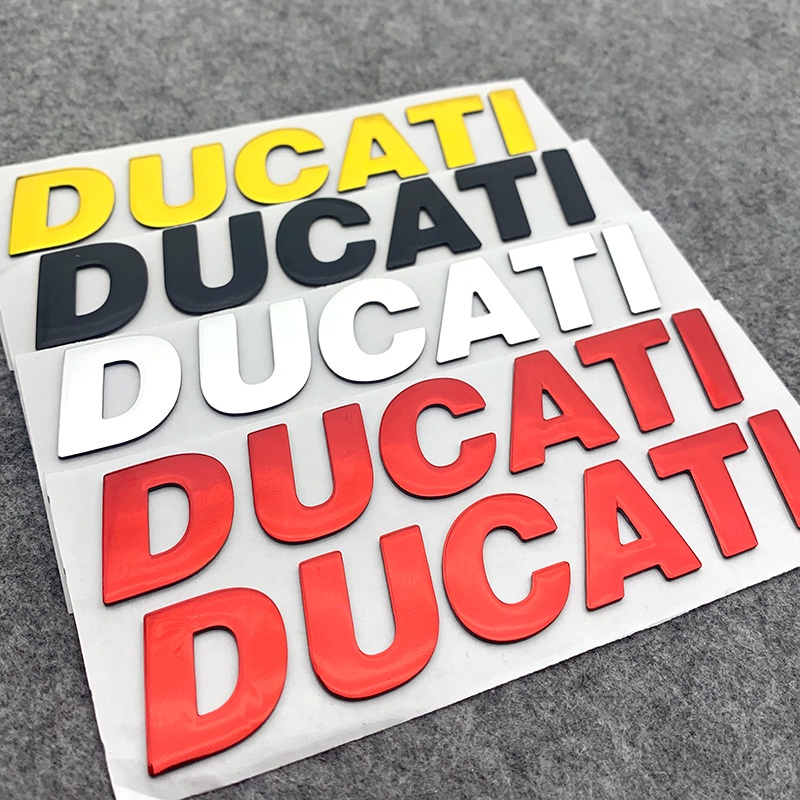 Suitable For DUCATI Motorcycle Fuel Tank Three-Dimensional Sticker 1199 1299 899 V2 Monster696 821 797 659 Panigale V4 Diavel1260 StreetFighter 848 1098 Scrambler800 supersport Hypermotard 950 Multistrada 1200 Soft Glue Metal Gloss Waterproof Label