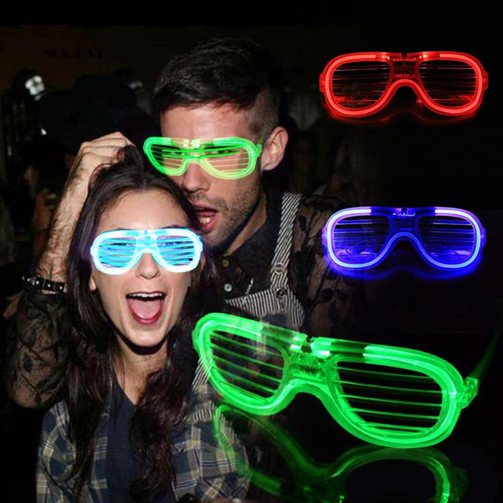 ღNK_3 Mode LED Flashing Glowing Shutter Glasses for Event Party Halloween Supplies