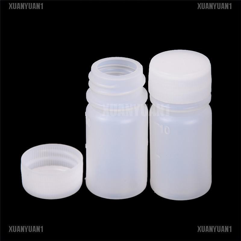 [XUANYUAN1] 10 Lọ Nhựa Đựng Mẫu Thử Thuốc 10ml