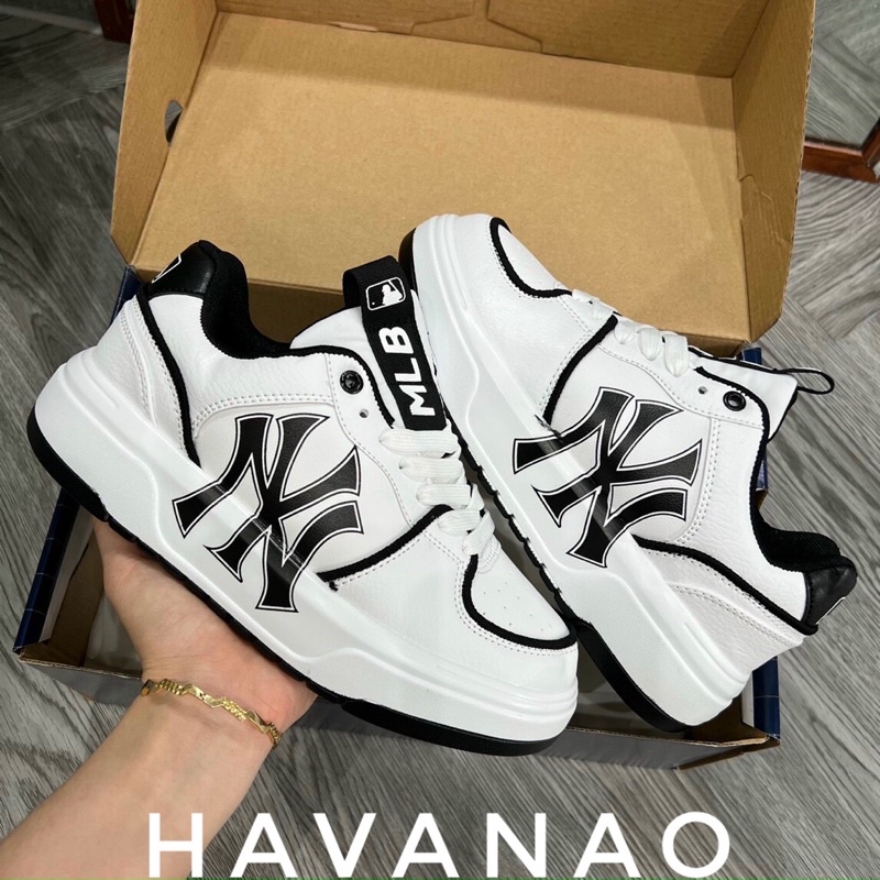 Mlb liner ny đen cao cấp . Giày thể thao nam nữ sneaker Nike ny kèm hộp