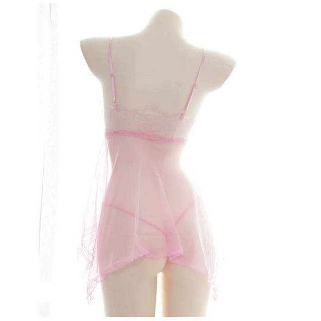 [Bigsize Váy ngủ xuyên thấu sexy kèm quần chíp MS001 (Bigsize)