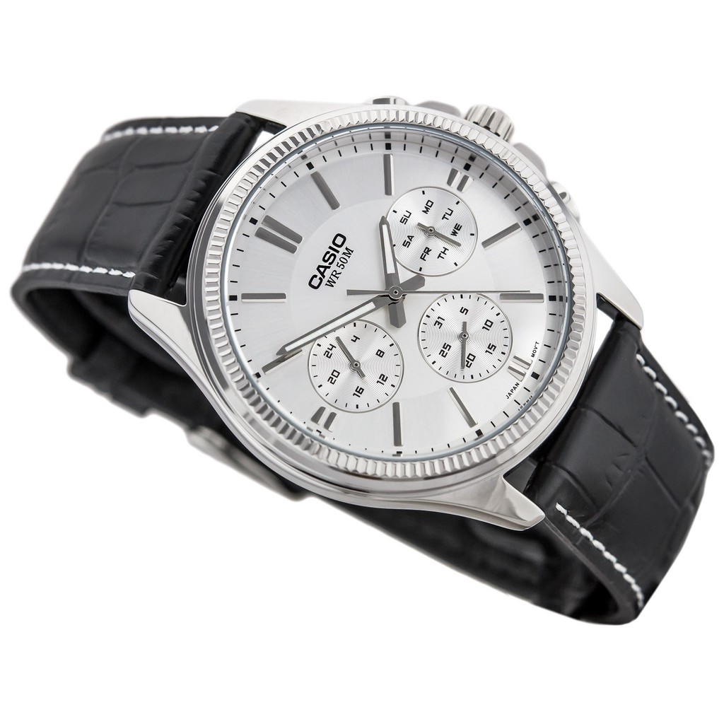 Đồng hồ nam dây da Casio Standard chính hãng Anh Khuê MTP-1375L-7AVDF (42mm)
