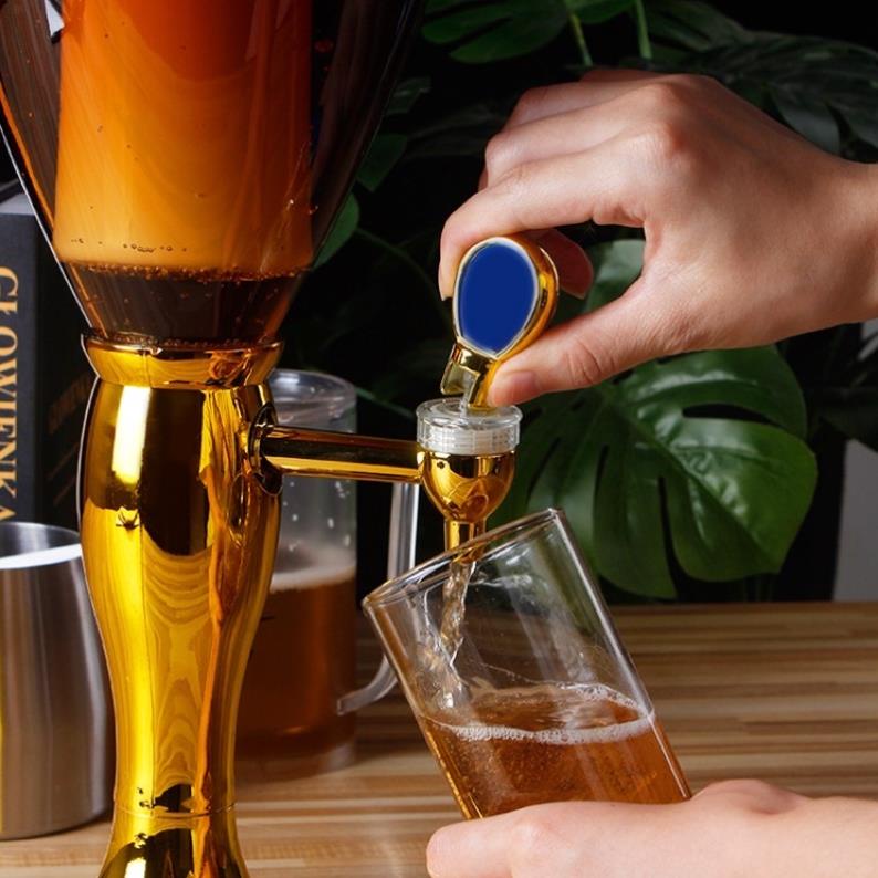 Tháp bia 3L mạ vàng ( ảnh thật )