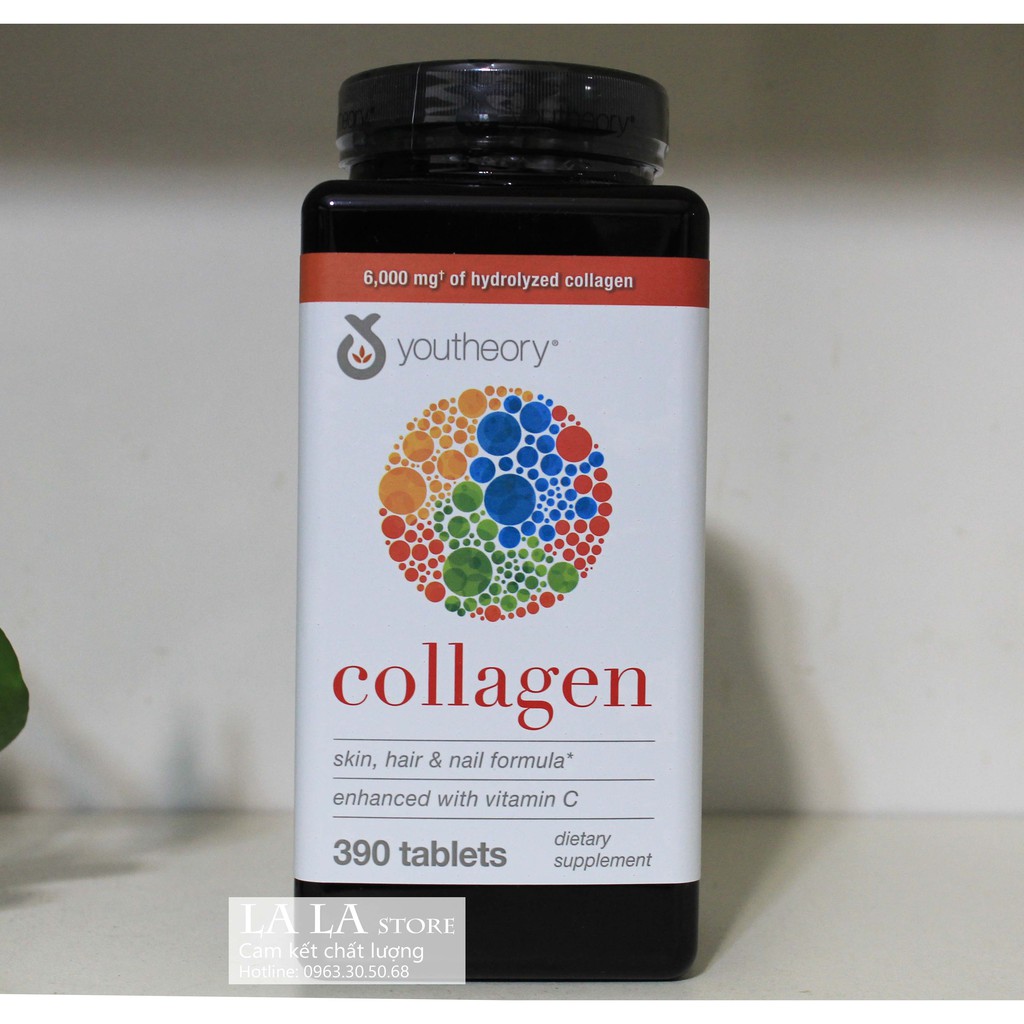 Viên Uống Youtheory Collagen Type 1,2&3 390 Viên