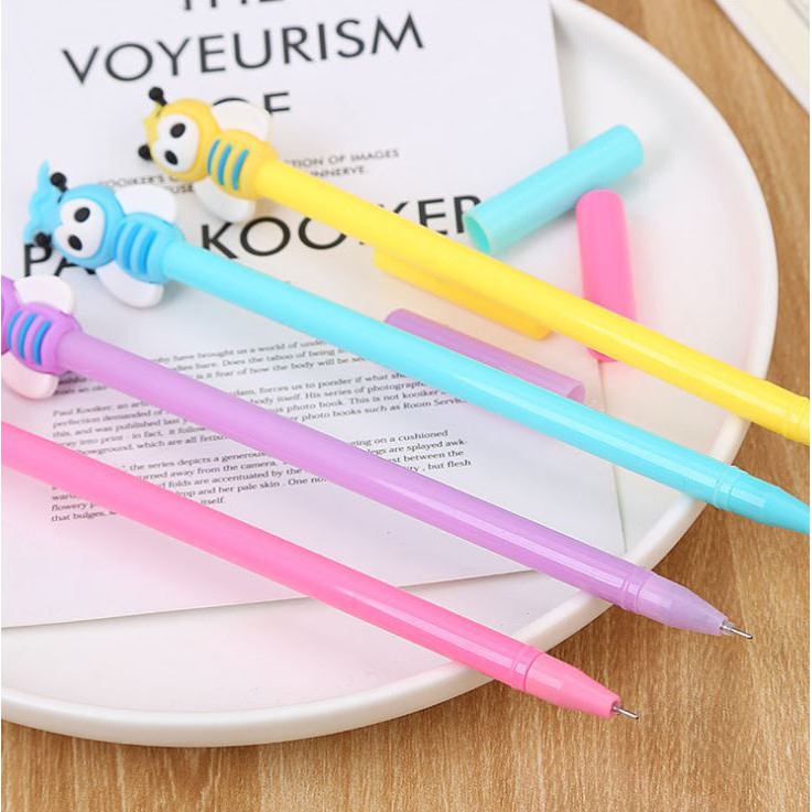 Bút Gel Nước Mực Đen ONG XINH Nhiều Màu H21