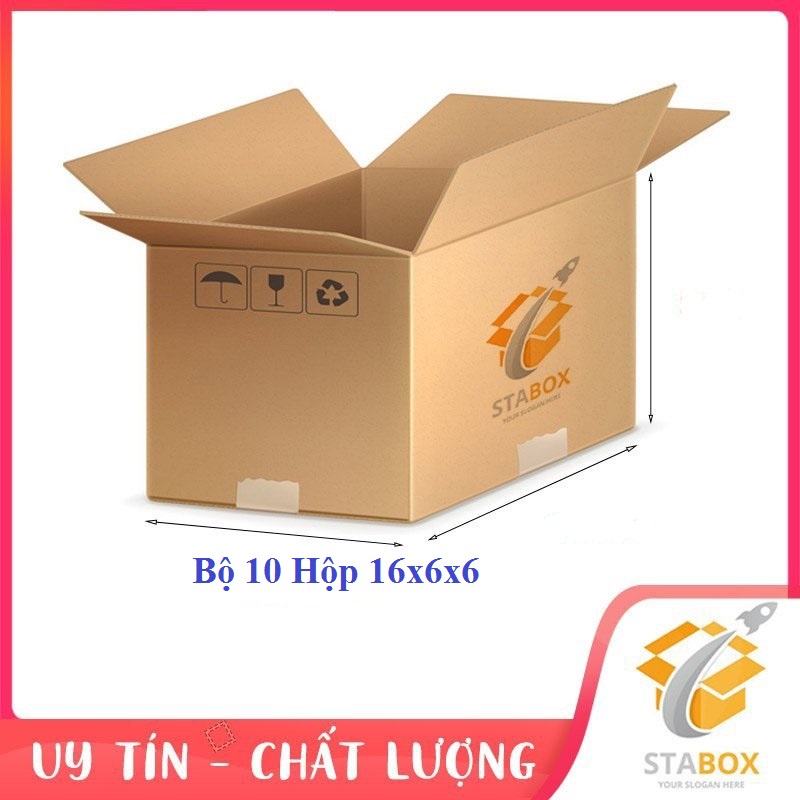 Stabox - Bộ 10 Thùng Carton 16x6x6 Cm Hộp Carton Giá Rẻ