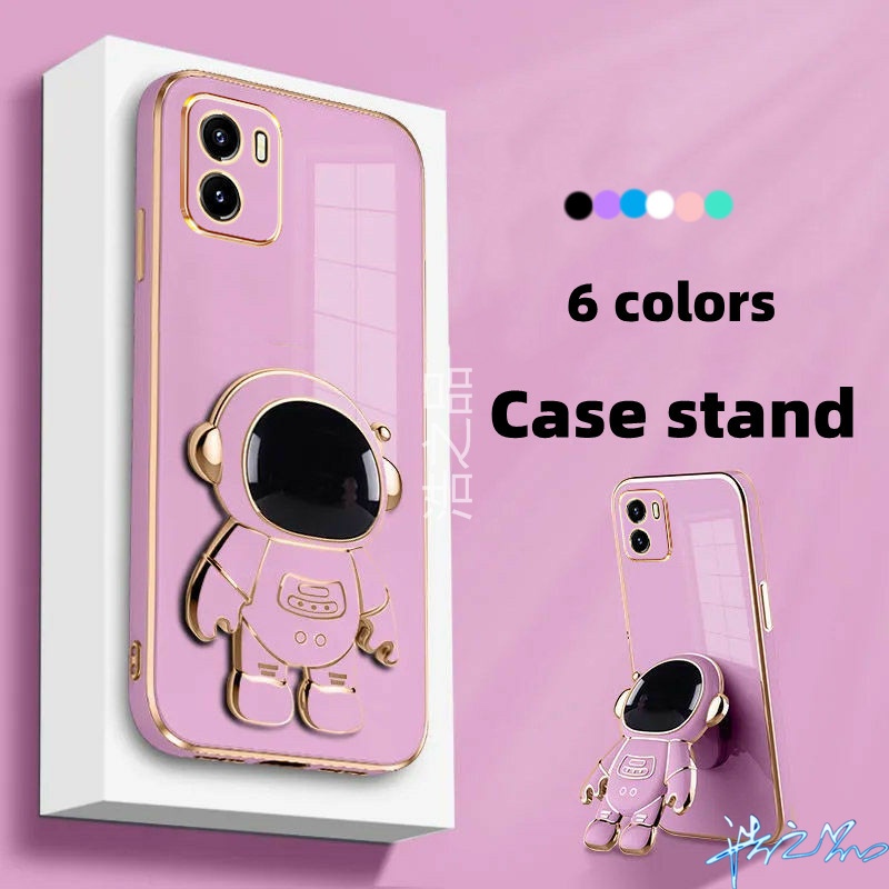 Ốp Điện Thoại Có Giá Đỡ Mạ Điện 6D Sáng Tạo Cho Vivo V25 Case Y02S Y02 Case Y16 Y35 V23 V11 Y15S Y15A Casing 2022