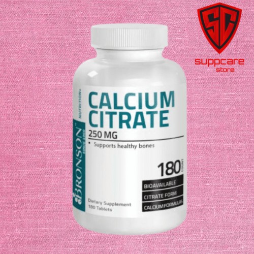 Calcium Citrate | Bronson Calcium Citrate 250MG [180 Viên] | Viên Bổ Sung Canxi Cao Cấp | Chính hãng Suppcare