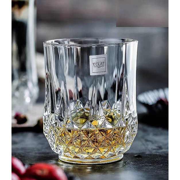 Bộ 6 Ly thủy tinh uống nước pha lê cao cấp, Ly Eo, cốc uống ruou whisky 240ML