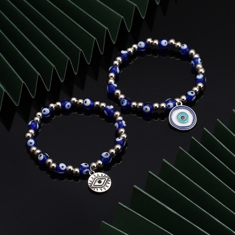 Flgo Lucky for Evil Vòng Tay Chuỗi Hạt Mắt Quỷ Màu Xanh Dương Thổ Nhĩ Kỳ
