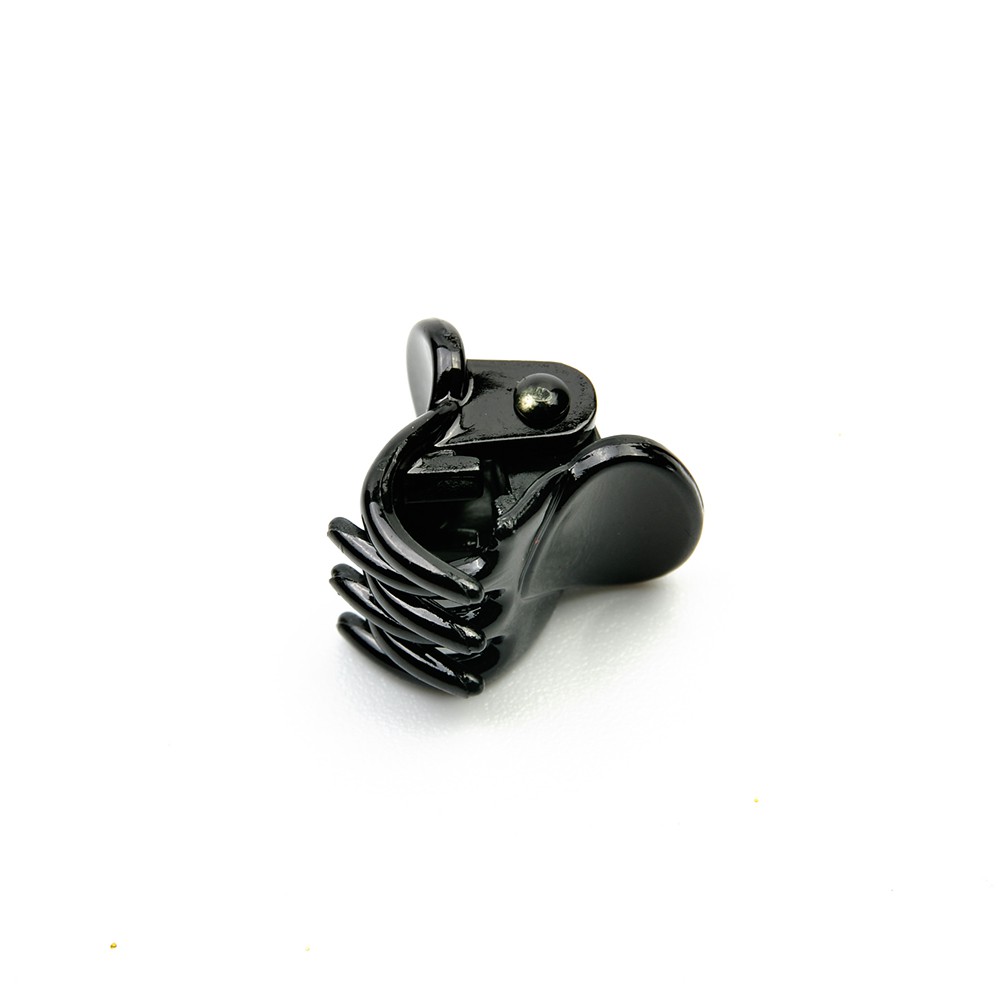 Set 12 kẹp tóc nhựa mini 6 răng màu đen xinh xắn cho nữ