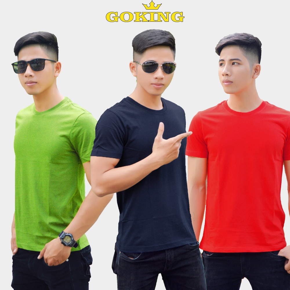 Combo 3 Áo thun nam thoát nhiệt Nhật Bản GOKING, thoáng mát, thấm hút mồ hôi. Đánh bay cơn nón mùa hè