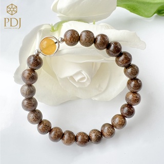 Vòng tay trầm mix charm - sp000580 -trang sức pdj