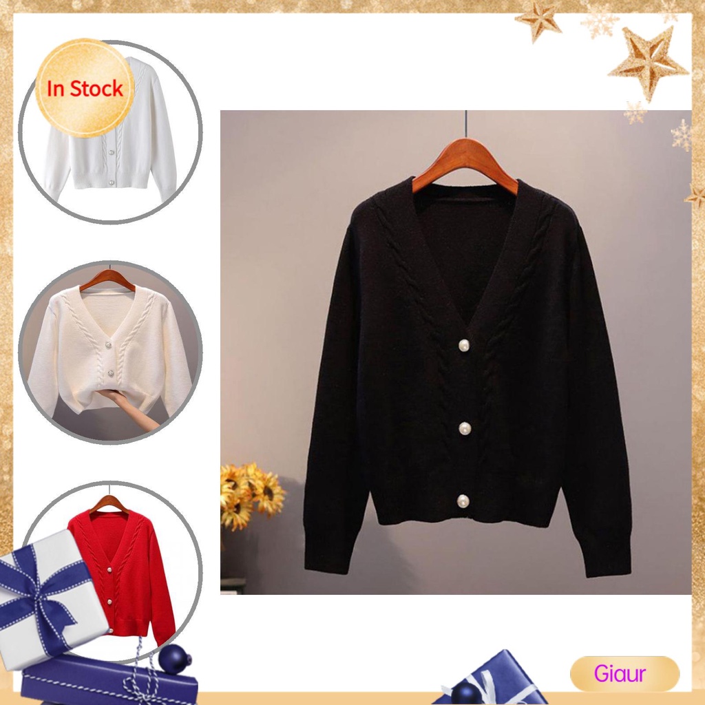 Áo khoác cardigan tay dài chất liệu thân thiện với làn da thời trang mùa đông