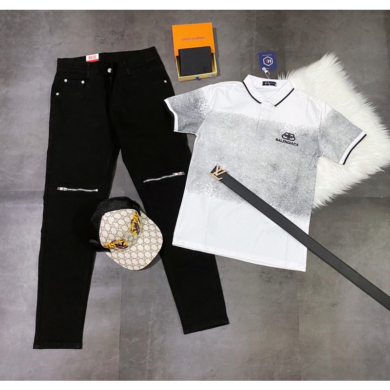 Quần jean nam cao cấp may khoá kéo ngay gối phong cách sành điệu hot trend