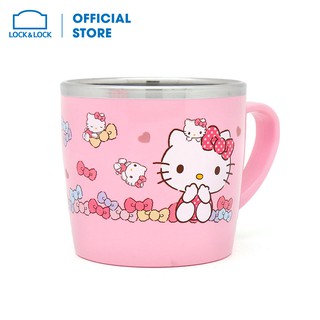 Ly Uống Nước Cho Bé Có Tay Cầm Bằng Thép Không Gỉ Lock&Lock Hello Kitty LKT427