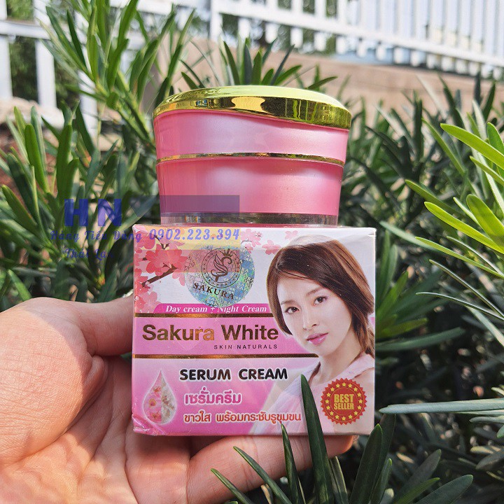 KEM DƯỠNG TRẮNG DA SAKURA WHITE HỒNG NGÀY VÀ ĐÊM