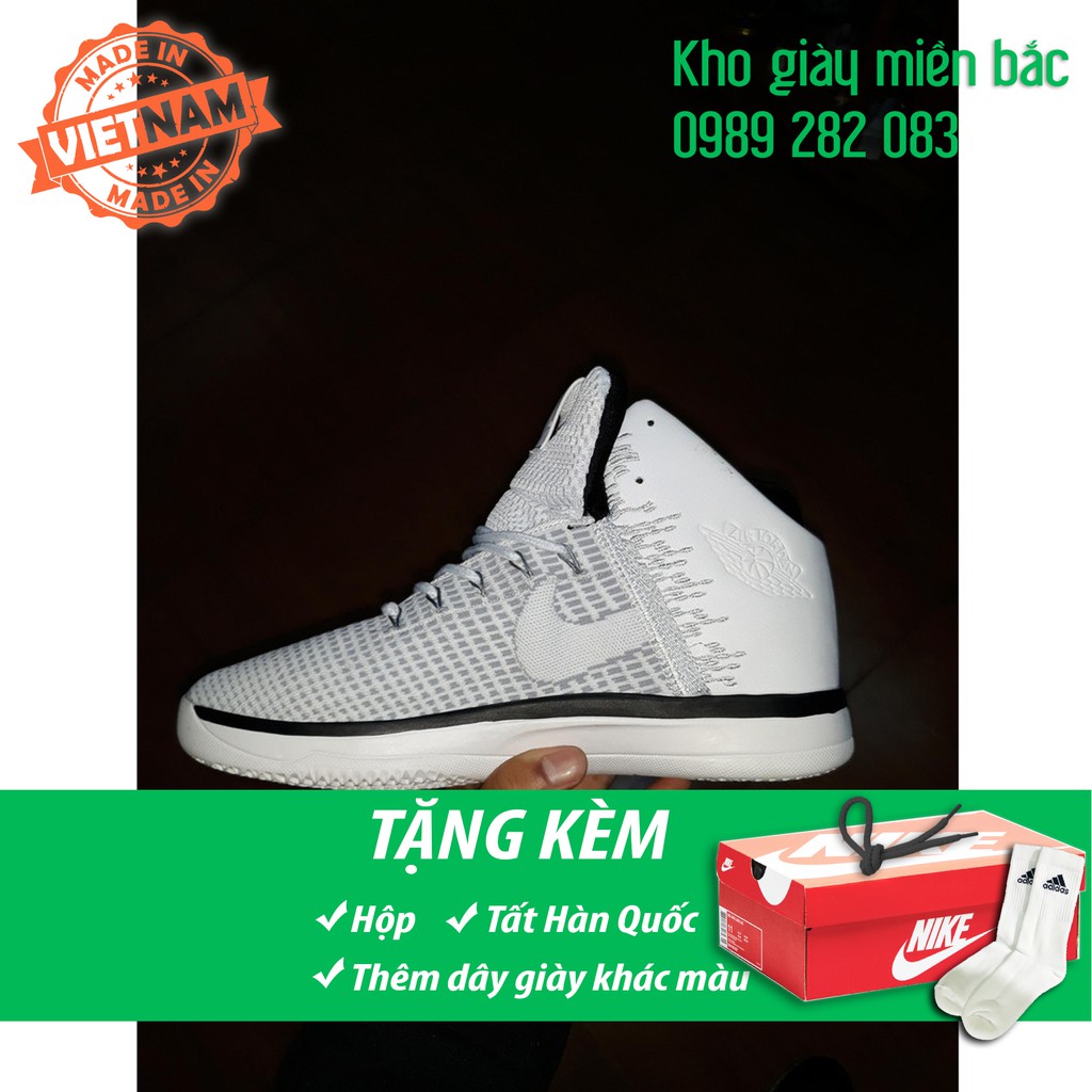 [FREE SHIP + FULL BOX]  Giày jordan 31 trắng giá rẻ
